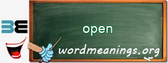 WordMeaning blackboard for open